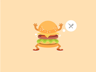 The Burger burger logo cartoon charachter design design digital flat flat illustration flatdesign food funny graphic design icon illustration logo ui vector