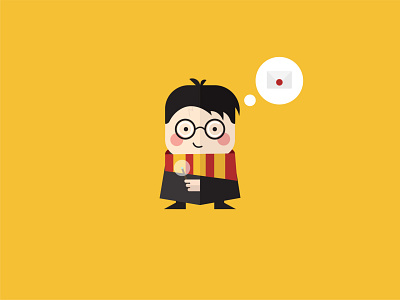 Harry charachter design design digital fanart flat flat illustration graphic design harrypotter harryvector icon illustration jkrowling logo potterfan vector wizards yellow