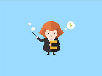 Hermione charachter design design design art digital fanart flat flat design graphic design harrypotter hermione hermione granger icon illustration pottermore ui vector