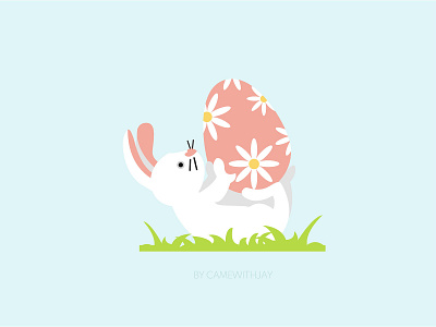Bunny girl charachter design design easter bunny easter egg easter eggs flat hare icon illustration minimal minimalistic pink stock illustration vector vector illustration white rabbit