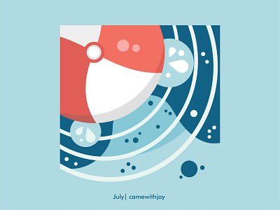July | Calendar series 2022 abstract branded illustration branding calendar clean design digital flat graphic design illustration illustrator minimalistic summer vector