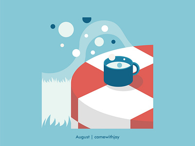 August 2022 | Calendar collection 2022 abstract art blue branding calendar clean colors concrptual design flat graphic design graphical illustration illustrator minimalistic red summer vector