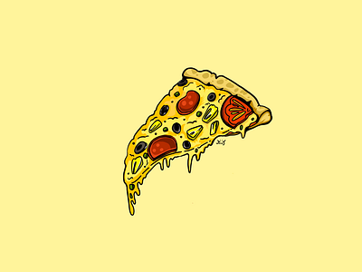Pepperoni 2019 art digital food food illustration icon illustration love pizza pizza slice procreate yummy