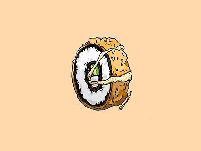 Tempura 🍱 art design digital food food drawing illustration logo menu procreate restaurant branding sticker sushi