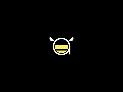 Bumblebee Symbol 2/3 bee icon bee logo bee symbol design graphic design honey honey business honey sticker honeybee inverse logo logodesign logotype for honey on black symbol icon symbol icon mark vector yellow