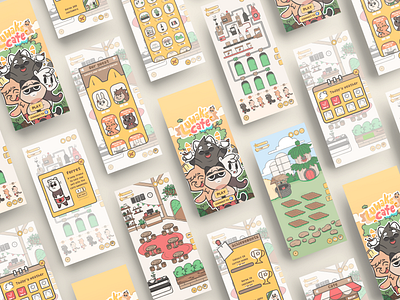 Luwak's Cafe | 2D Mobile Game Design animals game art game design illustraion mobile game mobile ui uiuxdesign
