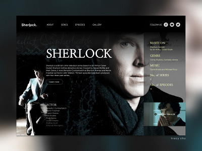 Sherlock design film landing page sherlock sherlock holmes ui ui ux web webdesign website