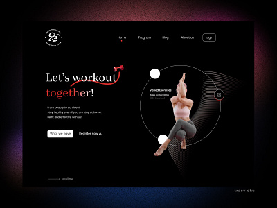 Let's workout together! branding daily design gym ui ui ux webdesign website woman workout
