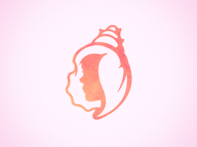 Costa Rita beach conch girl logo shell silhouette
