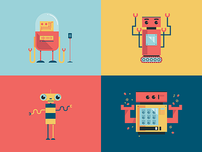 Bring Your Robots to Work Day 2 bot facebook hack illustration kids robot