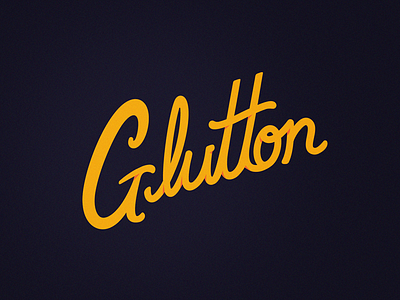 Glutton glutton lettering script type