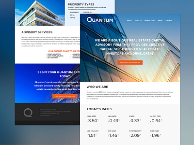 Quantum Website cb estate firm q rates real site ui web website