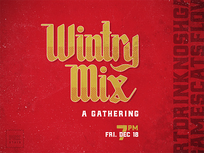 Wintry Mix invatation invite winter