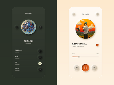 Music Player App - Neumorphism