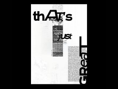 Poster — That's just great black and white design graphic design poster typography