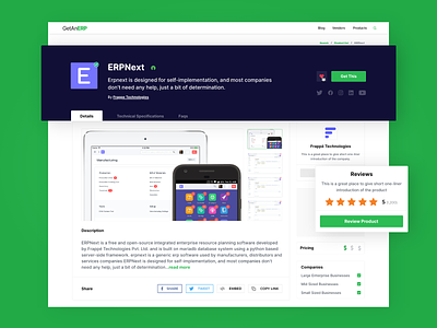 GetAnERP- Product page Style Exploration 01