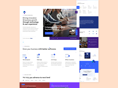 Homepage for a Web Development Company branding design desktop erp homepage hybreed icons landing page ui ui design uidesign wearehybreed web web design website white