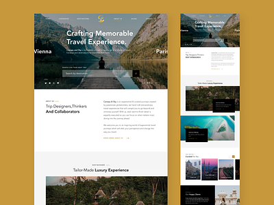 Canopy & Sky- Homepage Design Exploration for a Travel Company design homepage design hybreed landing page travel ui ui design uidesign wearehybreed web design website