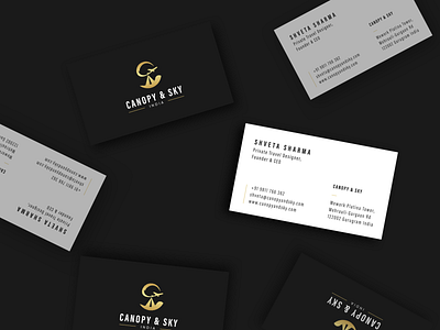 Canopy & Sky - Simple Business Cards Mockup for Travel Company