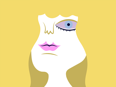 Bubble Gum blonde illlustration illustrator pink portrait purple vector woman yellow