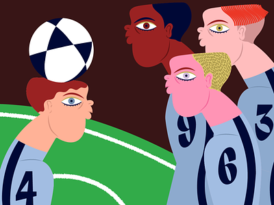A Soccer Team art character characterdesign colors font green groovy illustraion illustration design illustrator soccer sports team