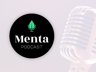 Brand Menta Podcast branding design fesh icon isotipo logo minimal mint podcast podcast logo radio typography vector web young