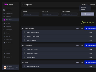 Gaming Dashboard UI Design dashboard game dashboard game ui gaming ui ui