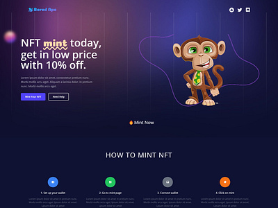 NFT minting website UI UX