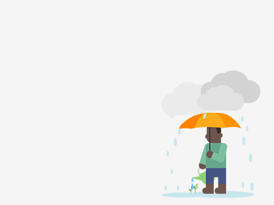Rainy (GIF) animated charity flat gif illustration vector