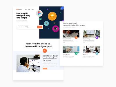 #Exploration - Landing Page for Learn to Make UI Flow design exploration explore landingpage learning platform ui webdesign