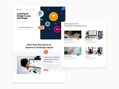 #Exploration - Landing Page for Learn to Make UI Flow