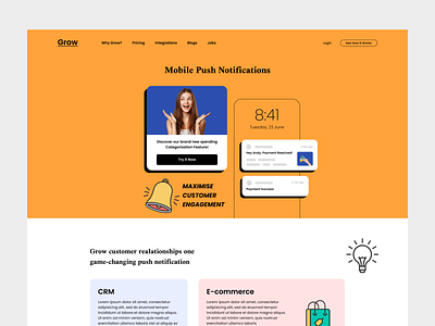 Web Landing Page branding design exploration explore illustration landingpage logo ui uidesign webdesign