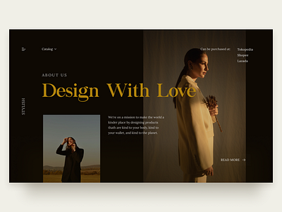 Landing Page - Fashion Designer branding clothing design designer digital e commerce fashion landing page ui web