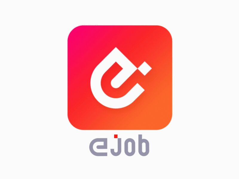 ejob logo aftereffects animated gif flat gif logo logomotion motion motion design motion graphic motiongraphics