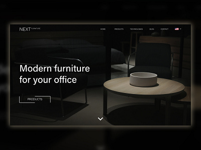 Modern Furniture Website (Dark Look)