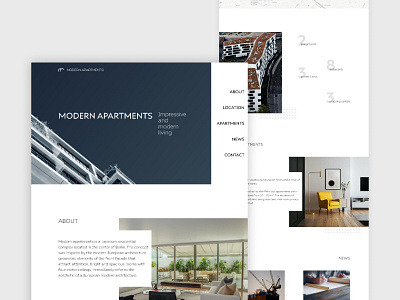 Modern Apartments Website Design