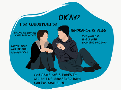 Fault in our stars digital art drawing fault in our stars graphics art illustration