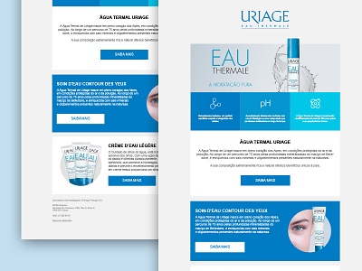 Newsletter Design blue cosmetics design newsletter ui