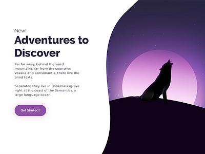 Wolfanding Page design inspiration landing page ui user interface wolf