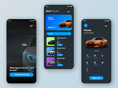 Car Rent UI app design mobile app mobile app design ui uidesign user experience userinterface ux