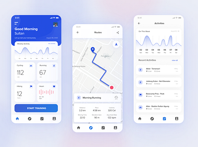 Sports Tracking App app dashboard design design hiking mobile app mobile app design run tracker running tracker tracking app ui uidesign user experience userinterface ux