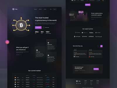 Crispy - Cryptocurrency Website app crypto cryptocurrency design ui uidesign user experience userinterface ux