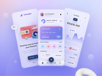 Celengan - E-Wallet App 3d app design mobile app ui uidesign user experience userinterface ux