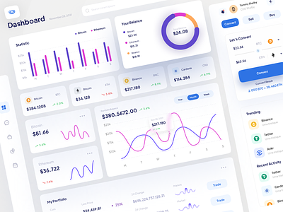 Cryptod - Cryptocurrency Dashboard crypto crypto dashboard cryptocurrency dark mode dashboard design landing page light mode nft nft marketplace ui uidesign user experience userinterface ux