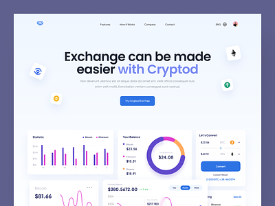 Cryptod - Cryptocurrency Landing Page
