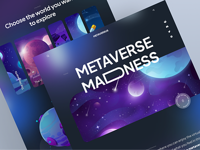 Metaversus - Metaverse Landing Page app crypto cryptocurrency design galaxy graphic design metaverse nft roadmap space ui uidesign user experience userinterface ux virtual web 3.0