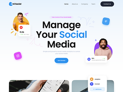 Anti Social - Social Media Landing Page by Muhammad Sultan for One Week ...