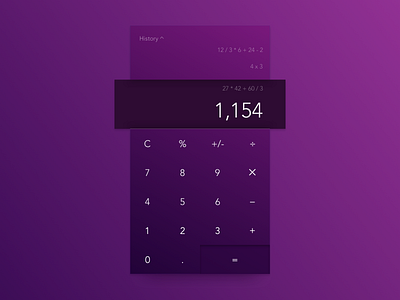 DailyUI #004—Calculator