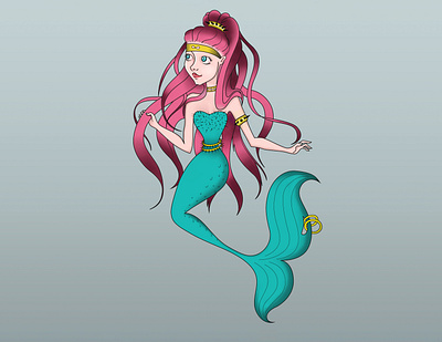 Mermaid character design art characterdesign creative graphicdesign illustration mermaid photoshop pretty siren