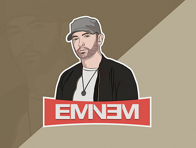 Eminem Character Design art characterdesign creative eminem graphicdesign hiphop illustration music rap rapper vector